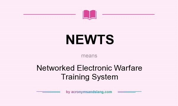 What does NEWTS mean? It stands for Networked Electronic Warfare Training System