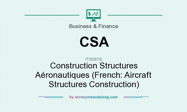 What does CSA mean? It stands for Construction Structures Aéronautiques (French: Aircraft Structures Construction)