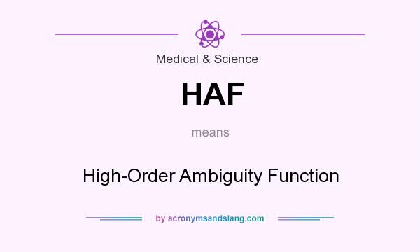 What does HAF mean? It stands for High-Order Ambiguity Function