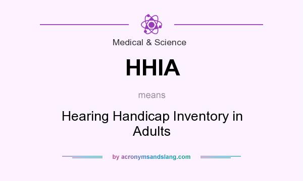 What does HHIA mean? It stands for Hearing Handicap Inventory in Adults
