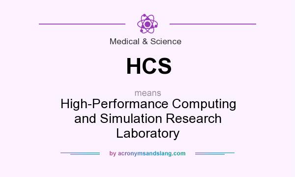What does HCS mean? It stands for High-Performance Computing and Simulation Research Laboratory
