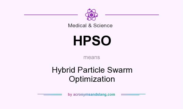 What does HPSO mean? It stands for Hybrid Particle Swarm Optimization