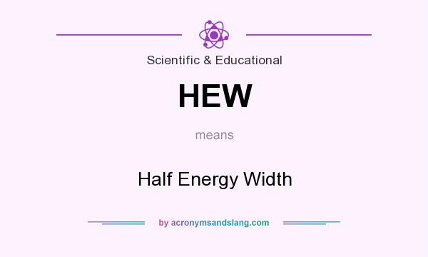 What does HEW mean? It stands for Half Energy Width