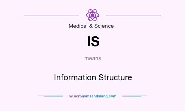 What does IS mean? It stands for Information Structure