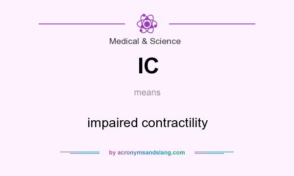 What does IC mean? It stands for impaired contractility