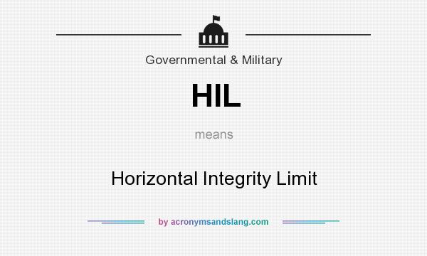 What does HIL mean? It stands for Horizontal Integrity Limit