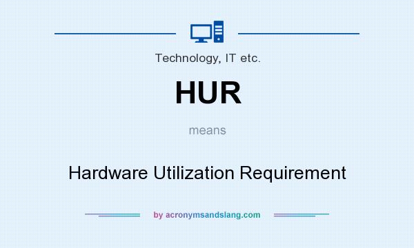 What does HUR mean? It stands for Hardware Utilization Requirement
