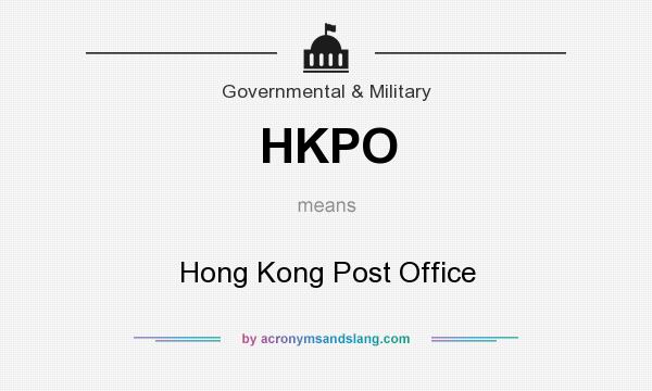 What does HKPO mean? It stands for Hong Kong Post Office