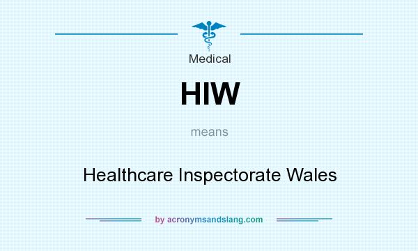 What does HIW mean? It stands for Healthcare Inspectorate Wales