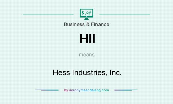 What does HII mean? It stands for Hess Industries, Inc.