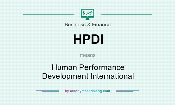 What does HPDI mean? It stands for Human Performance Development International