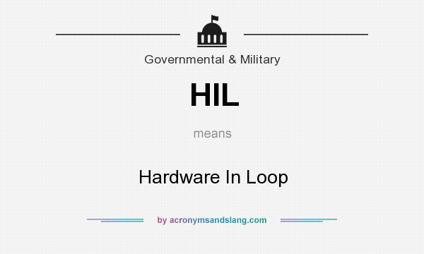 What does HIL mean? It stands for Hardware In Loop