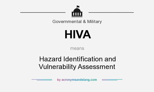 What does HIVA mean? It stands for Hazard Identification and Vulnerability Assessment