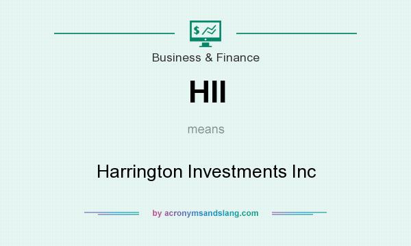 What does HII mean? It stands for Harrington Investments Inc