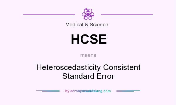 What does HCSE mean? It stands for Heteroscedasticity-Consistent Standard Error
