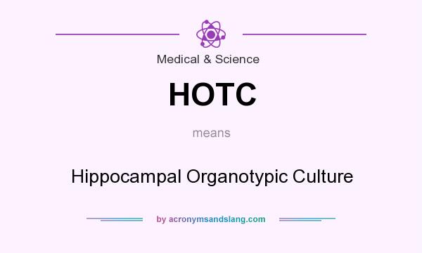 What does HOTC mean? It stands for Hippocampal Organotypic Culture