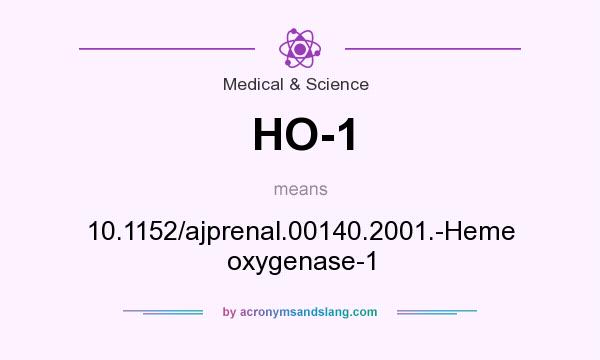 What does HO-1 mean? It stands for 10.1152/ajprenal.00140.2001.-Heme oxygenase-1