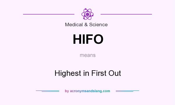 What does HIFO mean? It stands for Highest in First Out