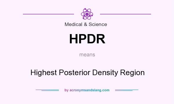 What does HPDR mean? It stands for Highest Posterior Density Region
