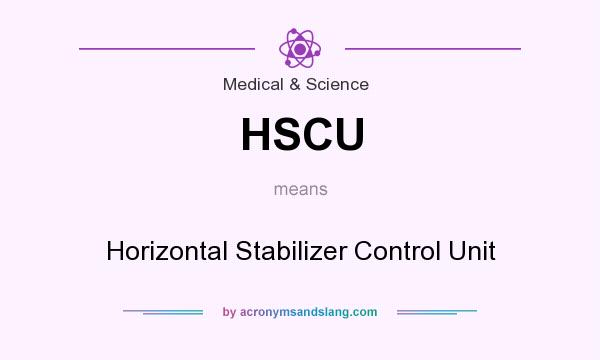 What does HSCU mean? It stands for Horizontal Stabilizer Control Unit