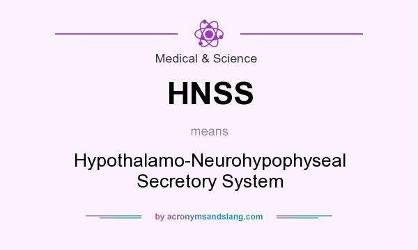 What does HNSS mean? It stands for Hypothalamo-Neurohypophyseal Secretory System