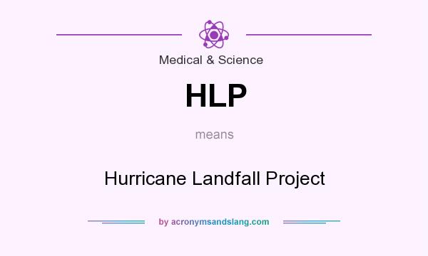 What does HLP mean? It stands for Hurricane Landfall Project