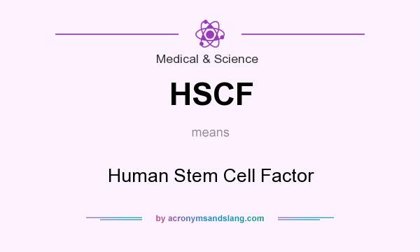 What does HSCF mean? It stands for Human Stem Cell Factor
