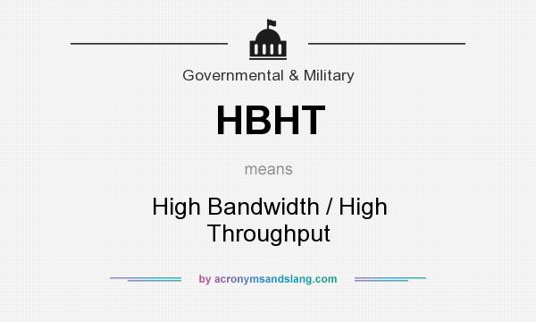 What does HBHT mean? It stands for High Bandwidth / High Throughput