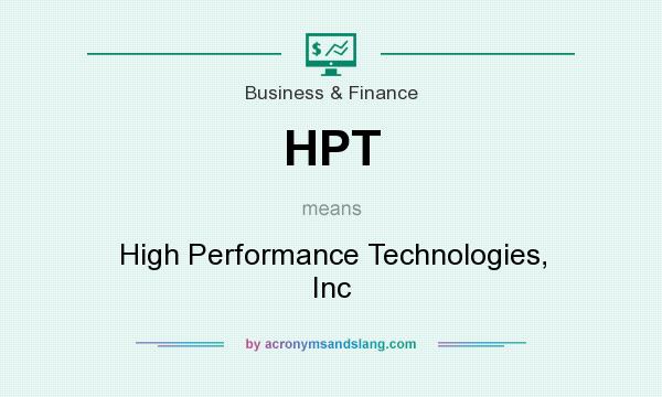 What does HPT mean? It stands for High Performance Technologies, Inc