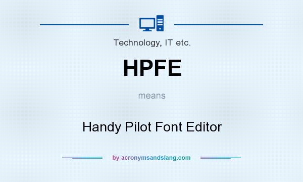 What does HPFE mean? It stands for Handy Pilot Font Editor