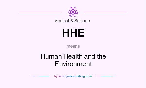 What does HHE mean? It stands for Human Health and the Environment