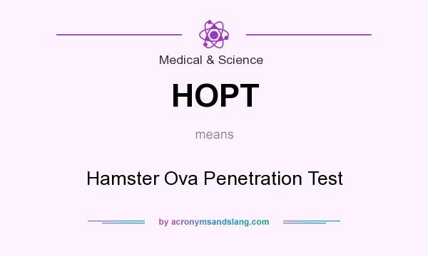 What does HOPT mean? It stands for Hamster Ova Penetration Test