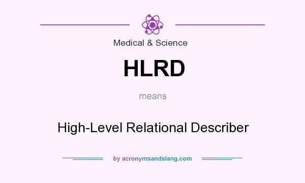 What does HLRD mean? It stands for High-Level Relational Describer