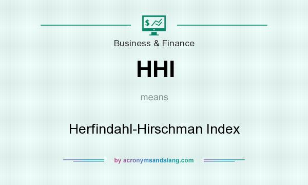 What does HHI mean? It stands for Herfindahl-Hirschman Index
