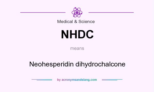 What does NHDC mean? It stands for Neohesperidin dihydrochalcone