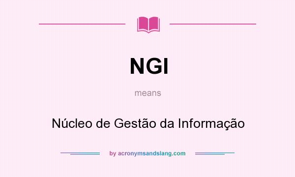 What does NGI mean? It stands for Núcleo de Gestão da Informação