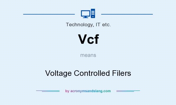 What does Vcf mean? It stands for Voltage Controlled Filers