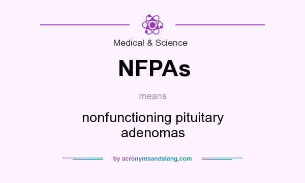 What does NFPAs mean? It stands for nonfunctioning pituitary adenomas