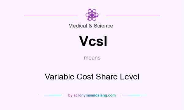 What does Vcsl mean? It stands for Variable Cost Share Level