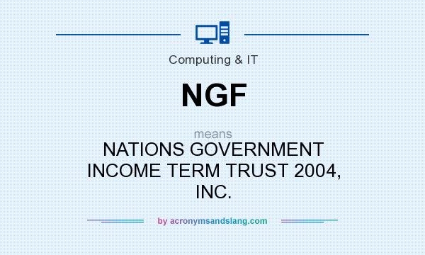 What does NGF mean? It stands for NATIONS GOVERNMENT INCOME TERM TRUST 2004, INC.