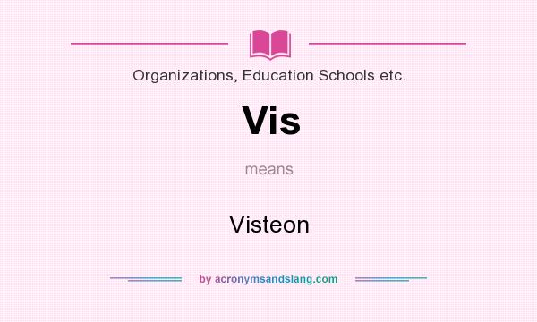 What does Vis mean? It stands for Visteon