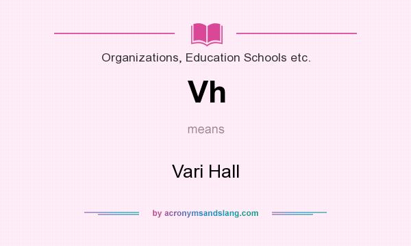 What does Vh mean? It stands for Vari Hall