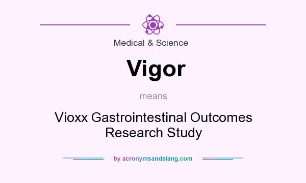 What does Vigor mean? It stands for Vioxx Gastrointestinal Outcomes Research Study