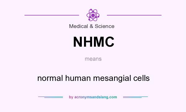 What does NHMC mean? It stands for normal human mesangial cells
