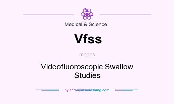 What does Vfss mean? It stands for Videofluoroscopic Swallow Studies