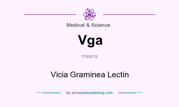 What does Vga mean? It stands for Vicia Graminea Lectin