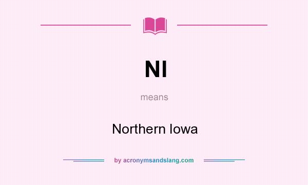 What does NI mean? It stands for Northern Iowa