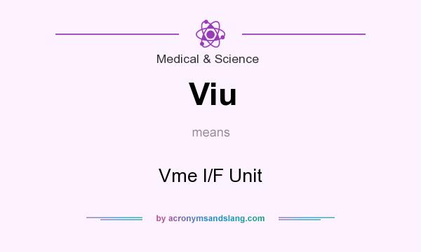 What does Viu mean? It stands for Vme I/F Unit