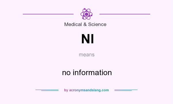 What does NI mean? It stands for no information