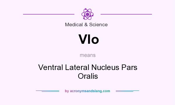 What does Vlo mean? It stands for Ventral Lateral Nucleus Pars Oralis